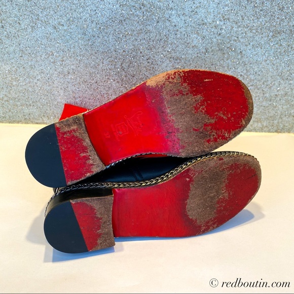 Louboutin Chelsea Black Leather Boots❤️Sold - Picture 6 of 6